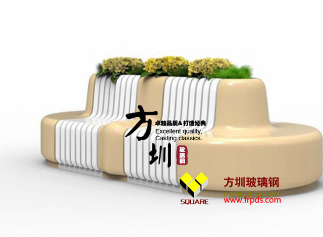 商场定制花池玻璃钢休闲椅